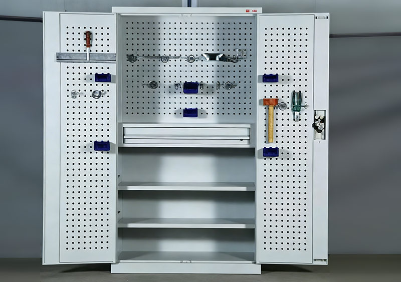 JY-174 Tool cabinet with mesh and 2 drawer